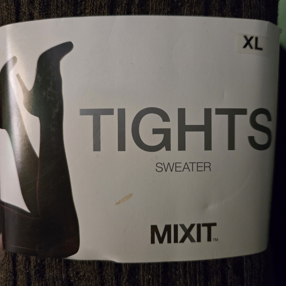 Mixit Women's Black Sweater Tights XL